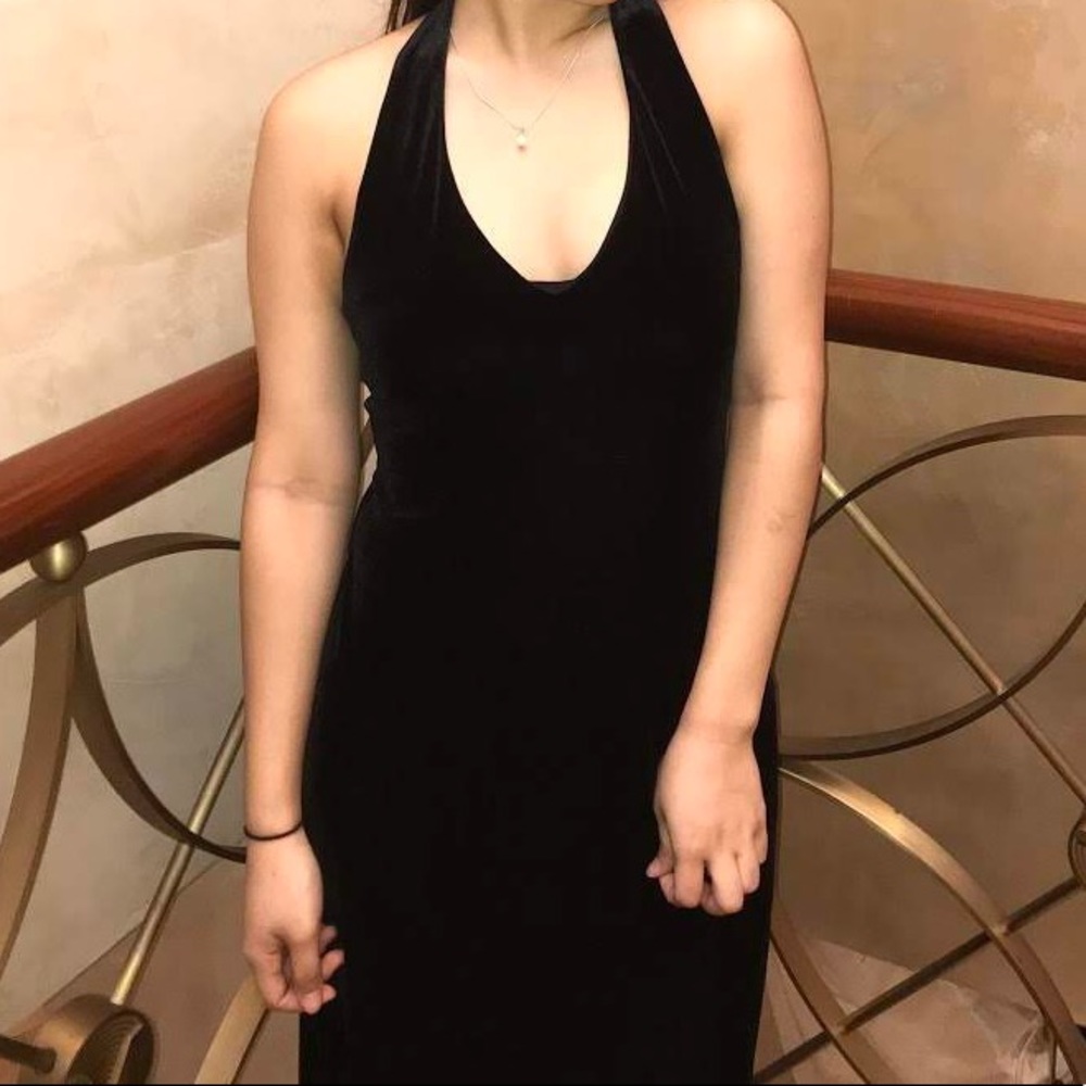 Long Black cocktail dress